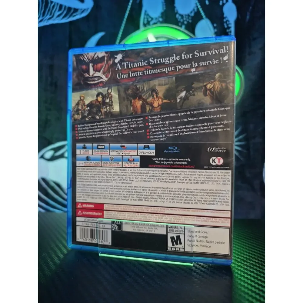 Sony PlayStation 4 Koei Tecmo Attack On Titan 2016